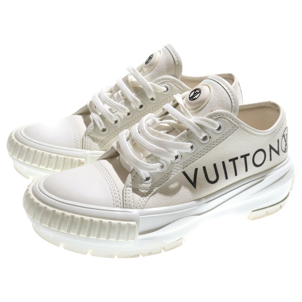 LOUIS VUITTON(ルイヴィトン) LV スクァッド ライン ロゴプリント モノグラム レザー レースアップ ローカットシューズ スニーカー ホワイト