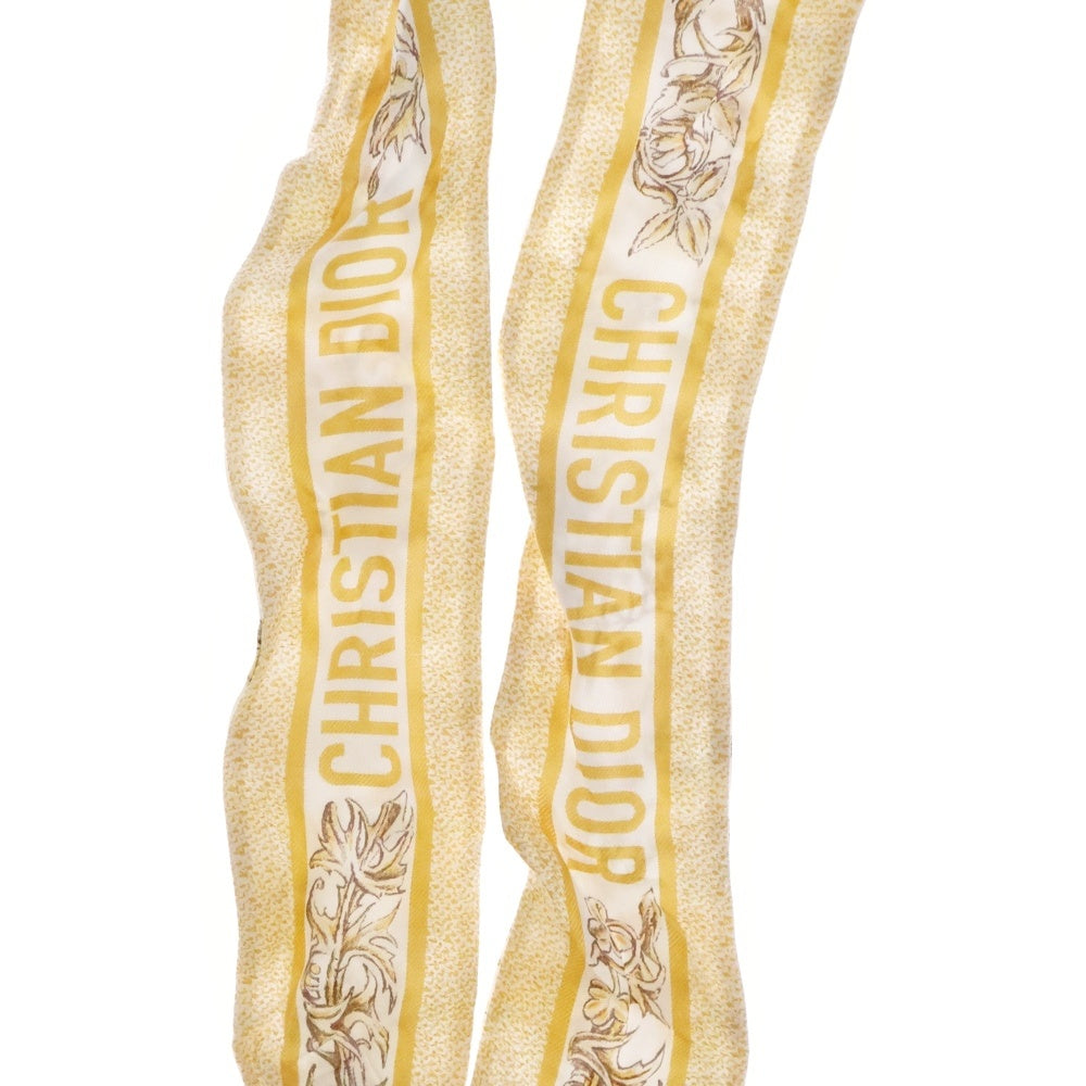 Christian Dior(クリスチャンディオール) ミッツァ 花柄 シルクスカーフ イエロー 51UNO106I606