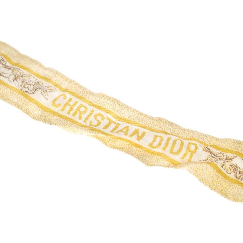 Christian Dior(クリスチャンディオール) ミッツァ 花柄 シルクスカーフ イエロー 51UNO106I606
