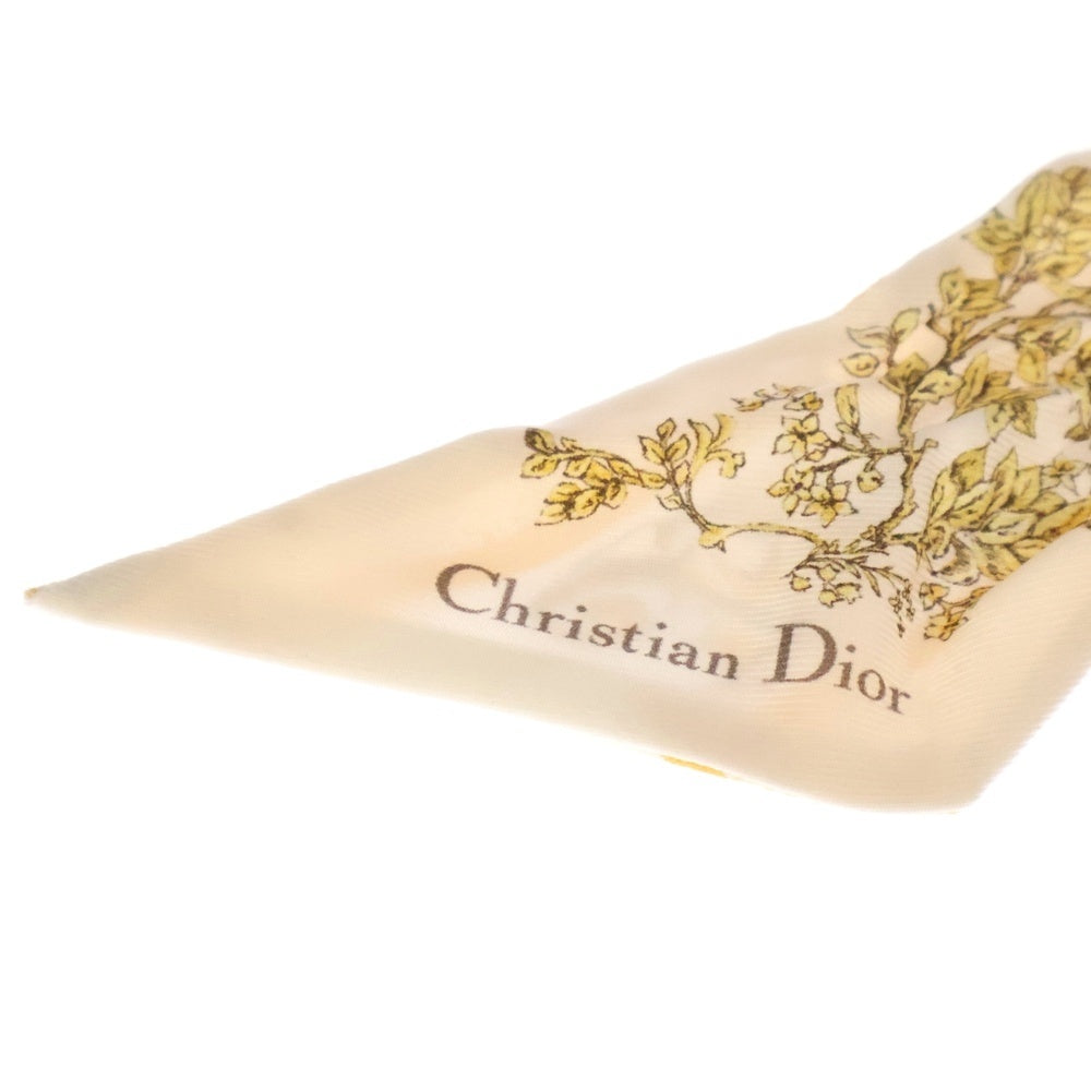 Christian Dior(クリスチャンディオール) ミッツァ 花柄 シルクスカーフ イエロー 51UNO106I606