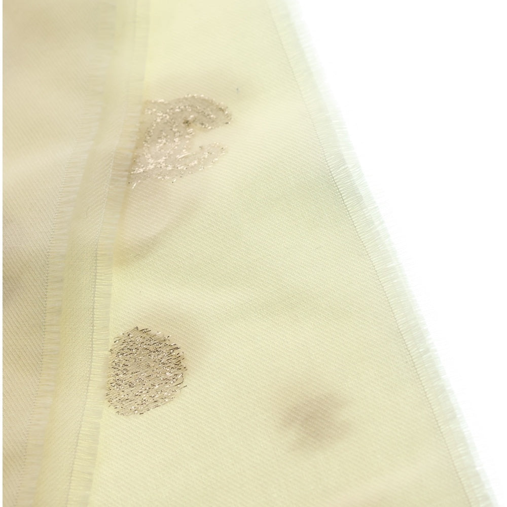 CHANEL(シャネル) ココマーク ラメ ストール ホワイト レーヨン