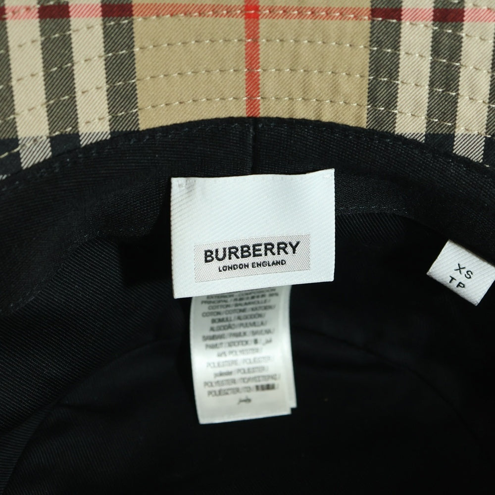BURBERRY(バーバリー) ノバチェック バケットハット 帽子 ベージュ ポリエステル 8026927