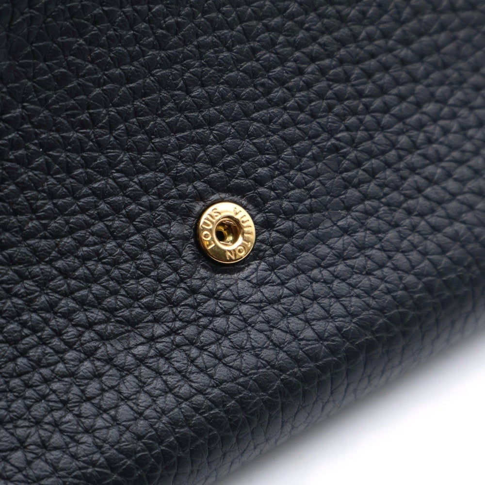 LOUIS VUITTON(ルイヴィトン) ポルトフォイユ カプシーヌ 長財布 ロングウォレット カードケース ブラック レザー M63461 ゴールド金具