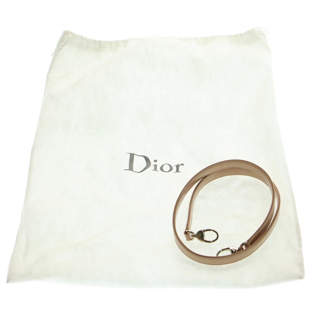 Christian Dior(クリスチャンディオール) Lady Dior Medium レディディオール ミディアム カナージュ 2WAY パテントレザーハンドバッグ ショルダーバッグ ピンク