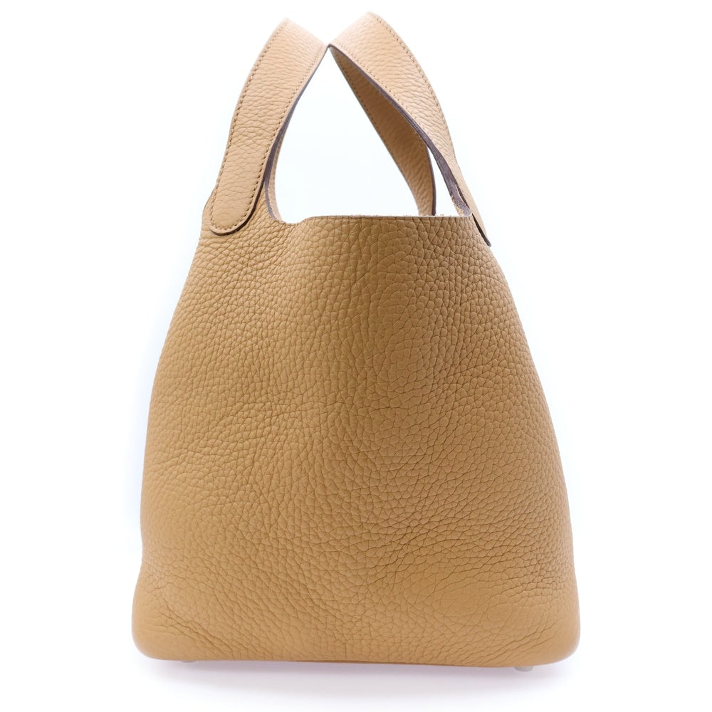 HERMES(エルメス) ピコタンロックPM ビスキュイ トリヨンクレマンス ハンドバッグ シルバー金具 U刻印