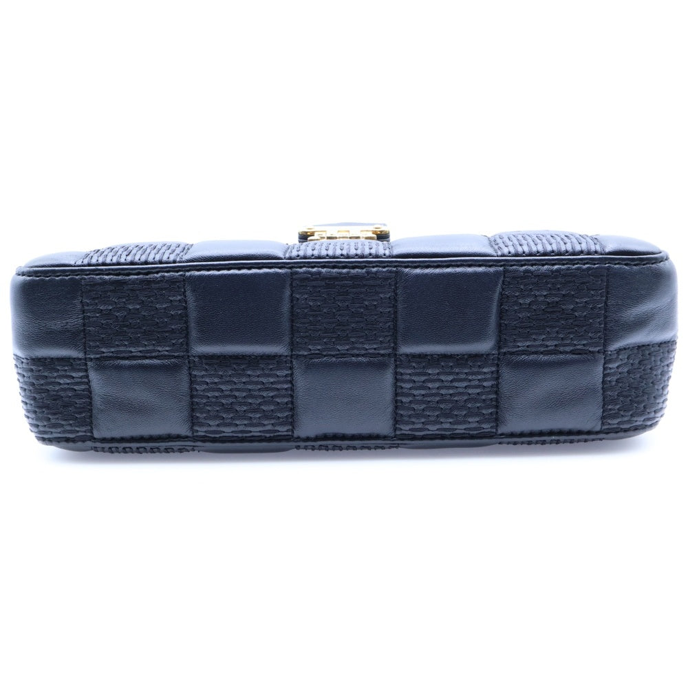 LOUIS VUITTON(ルイヴィトン) トロカMM ダミエ キルト ラムスキン レザー 2WAY チェーン ショルダーバッグ ゴールド金具 ブラック M59114