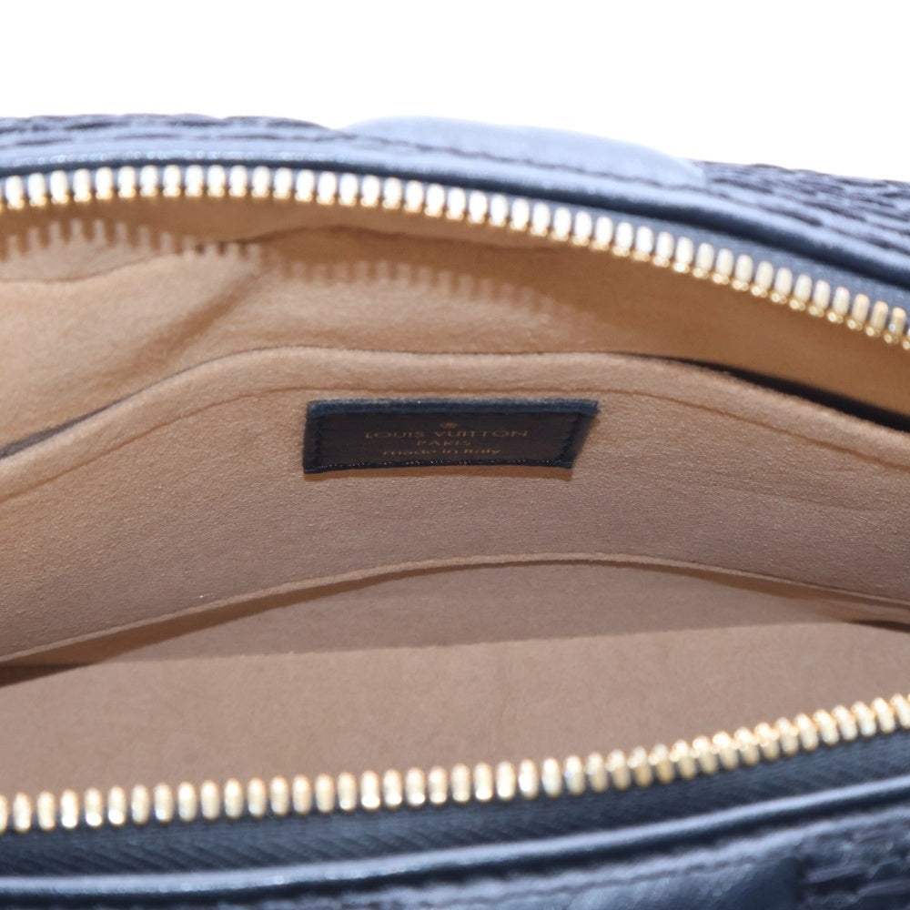 LOUIS VUITTON(ルイヴィトン) トロカMM ダミエ キルト ラムスキン レザー 2WAY チェーン ショルダーバッグ ゴールド金具 ブラック M59114