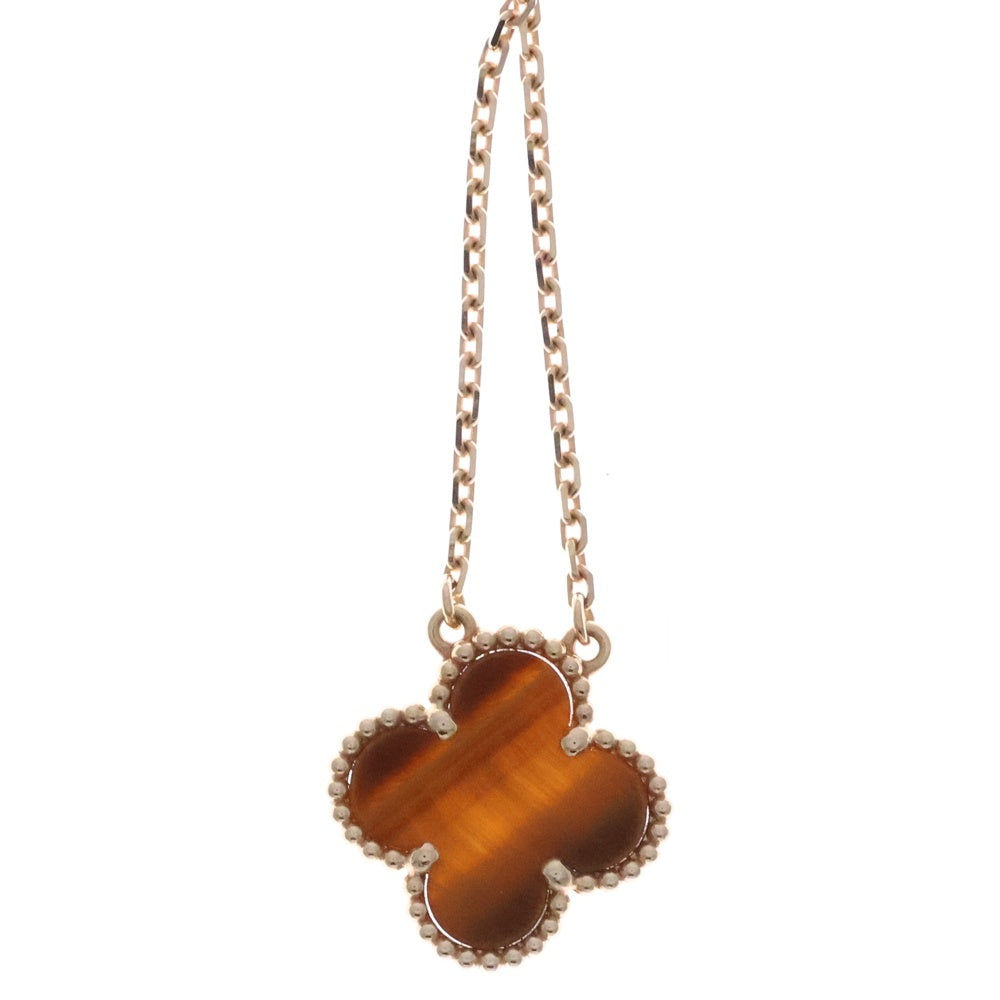 Van Cleef & Arpels(ヴァンクリーフアンドアーペル) ヴィンテージアルハンブラ タイガーアイ ネックレス イエローゴールド Au750YG VCARD38600 ジュエリー