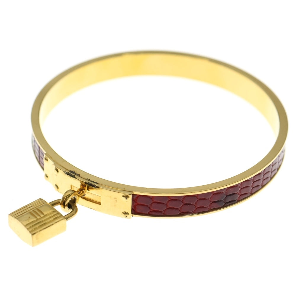 HERMES(エルメス) ケリーバングル ブレスレット パドロック レッド×ゴールド GP