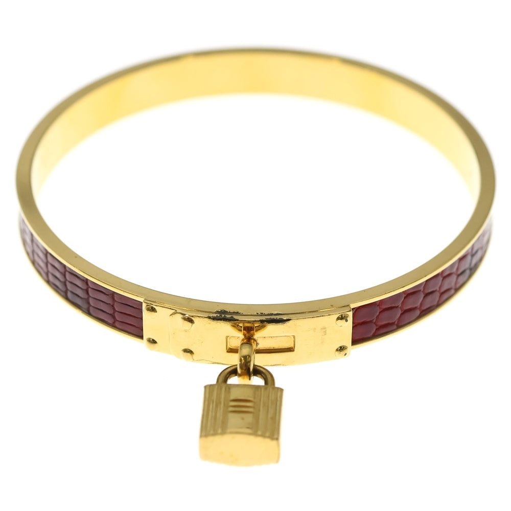 HERMES(エルメス) ケリーバングル ブレスレット パドロック レッド×ゴールド GP