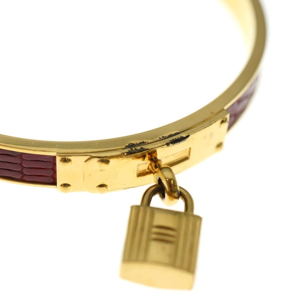 HERMES(エルメス) ケリーバングル ブレスレット パドロック レッド×ゴールド GP