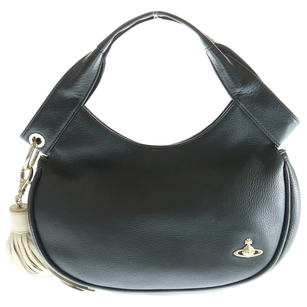 Vivienne Westwood(ヴィヴィアンウエストウッド) ハンドバッグ フリンジ ブラック レザー