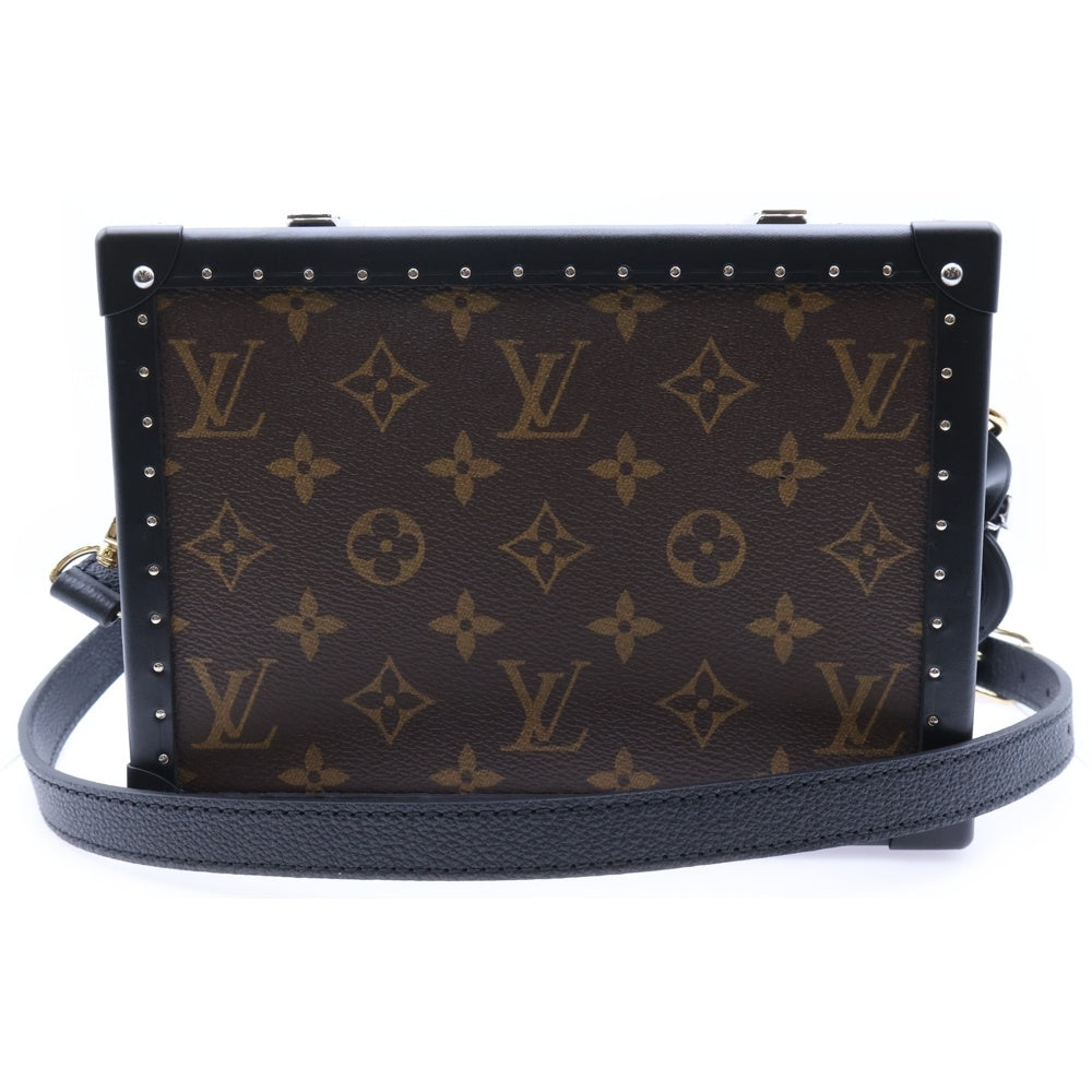 LOUIS VUITTON(ルイヴィトン) モノグラムマカサー クラッチ・ボックス ショルダーバッグ ミニバッグ ブラウン×ブラック レザー×PVC M20252 シルバー金具