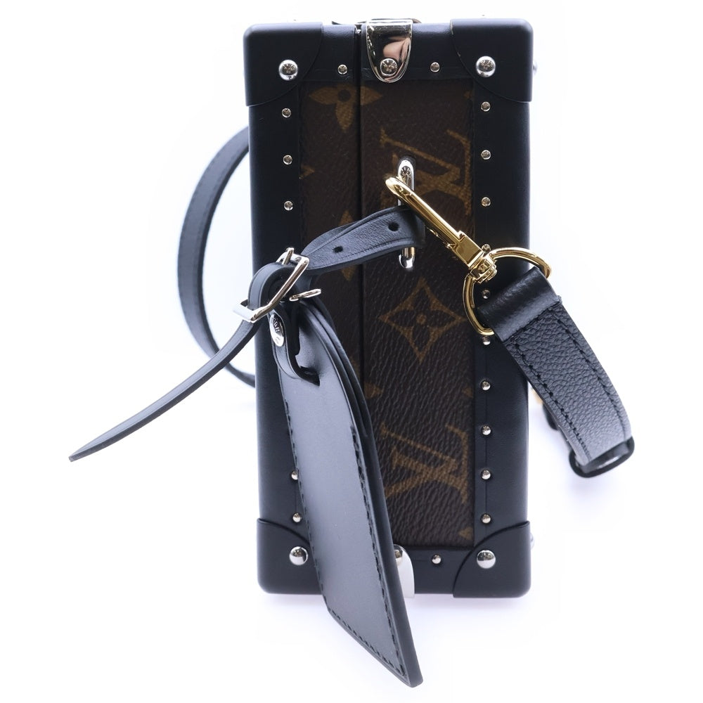 LOUIS VUITTON(ルイヴィトン) モノグラムマカサー クラッチ・ボックス ショルダーバッグ ミニバッグ ブラウン×ブラック レザー×PVC M20252 シルバー金具
