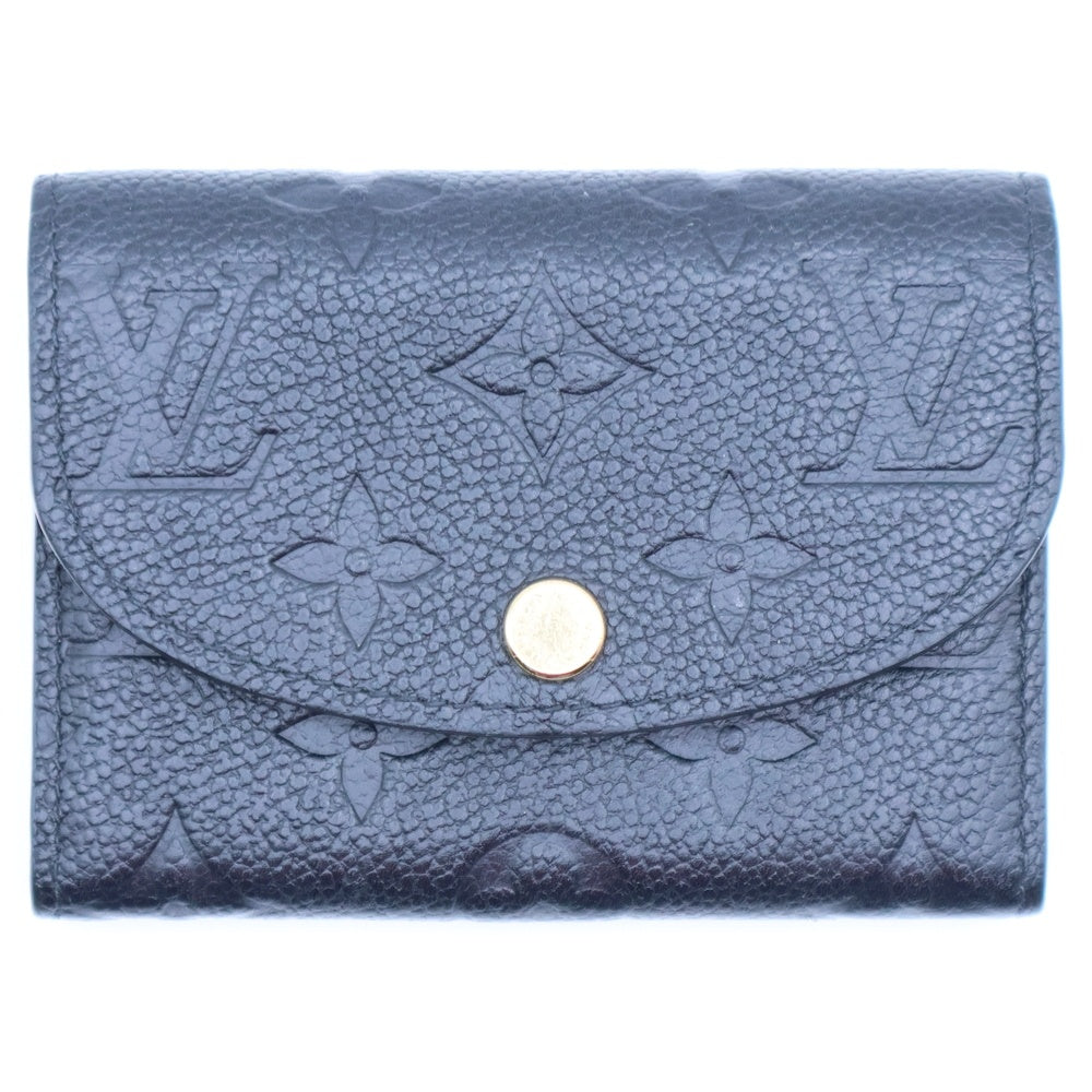 LOUIS VUITTON(ルイヴィトン) モノグラム・アンプラント ポルトモネ・ロザリー ミニ ノワール レザー M81455 ICタイプ 財布 ウォレット レディース