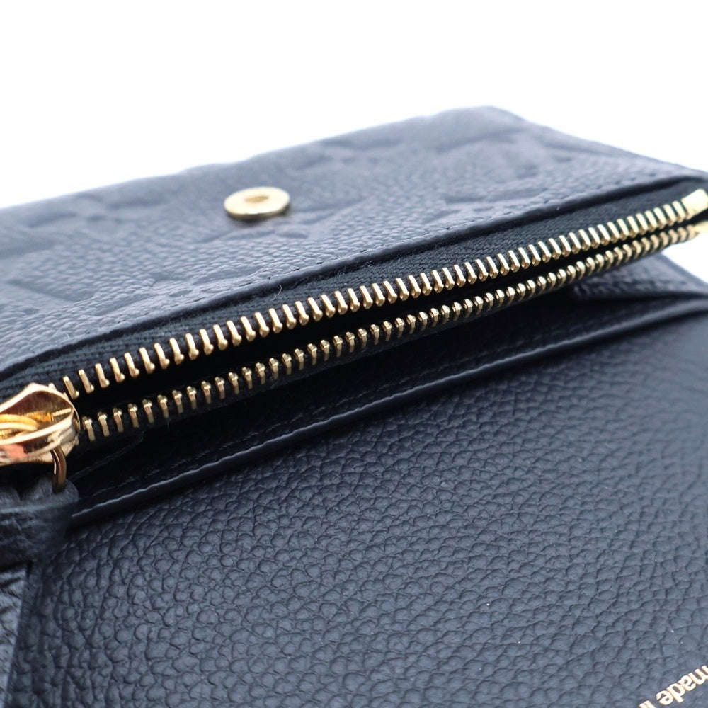 LOUIS VUITTON(ルイヴィトン) モノグラム・アンプラント ポルトモネ・ロザリー ミニ ノワール レザー M81455 ICタイプ 財布 ウォレット レディース