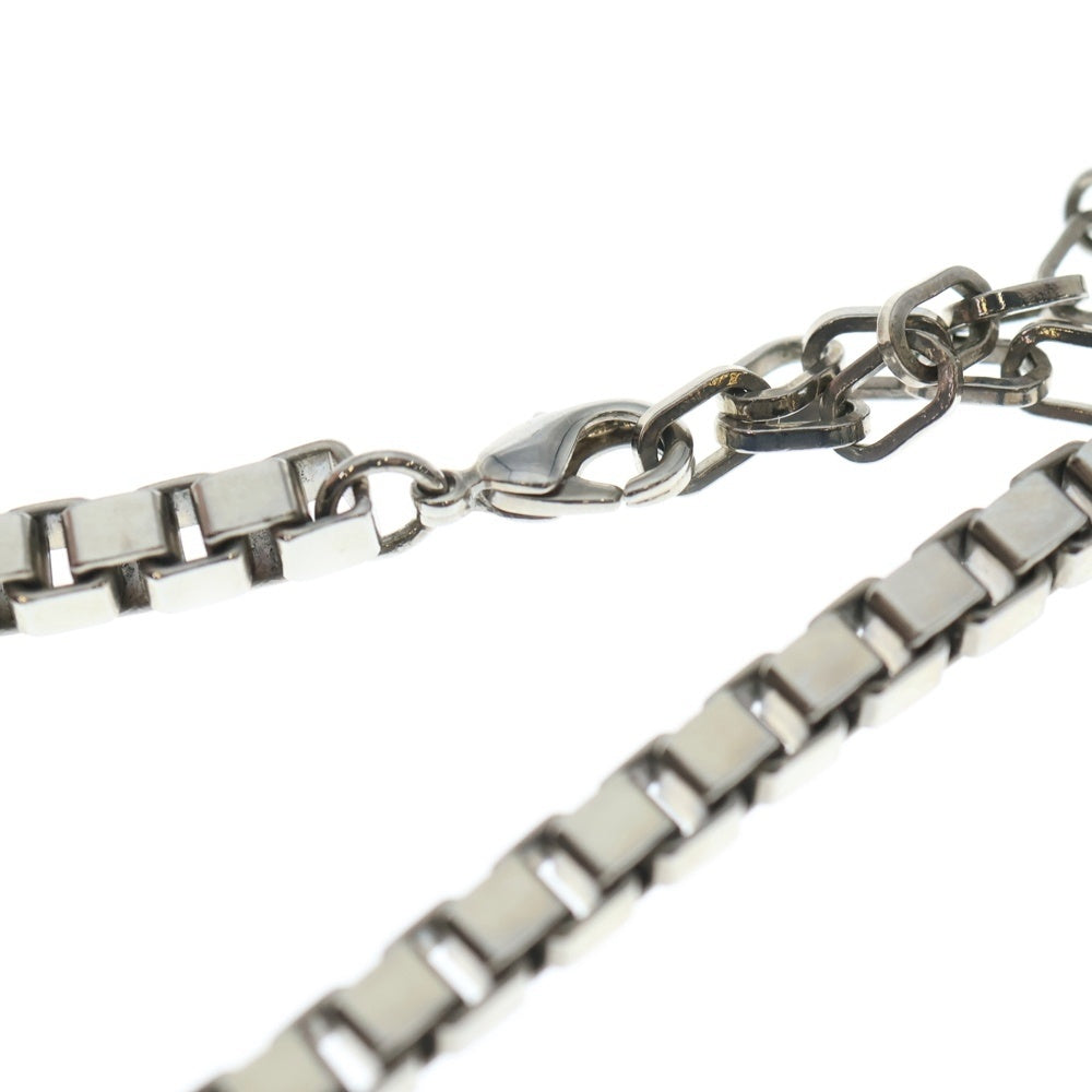 Christian Dior(クリスチャンディオール) CDロゴ ラインストーン レインボー チョーカー ネックレス チェーン シルバー GP