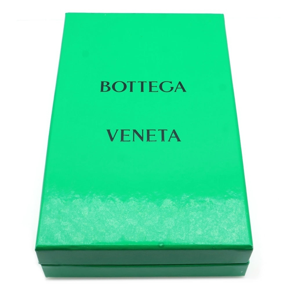 BOTTEGA VENETA(ボッテガヴェネタ) イントレチャート カセット ラウンド 長財布 ロングウォレット グリーン レザー シルバー金具