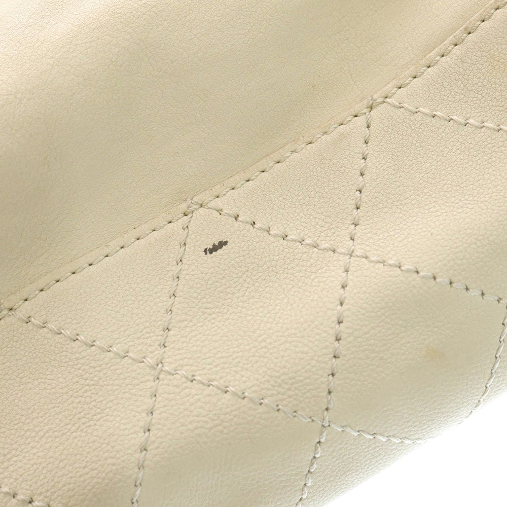 CHANEL(シャネル) ココカバス レザー ショルダーバッグ ハンドバッグ チェーンバッグ ホワイト レザー A33450 シルバー金具