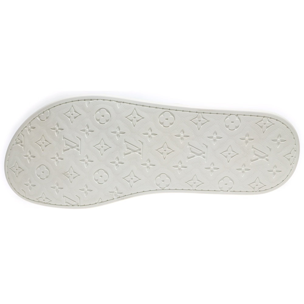 LOUIS VUITTON(ルイヴィトン) モノグラム レザー ラバー ストラップ フラット サンダル シューズ ホワイト