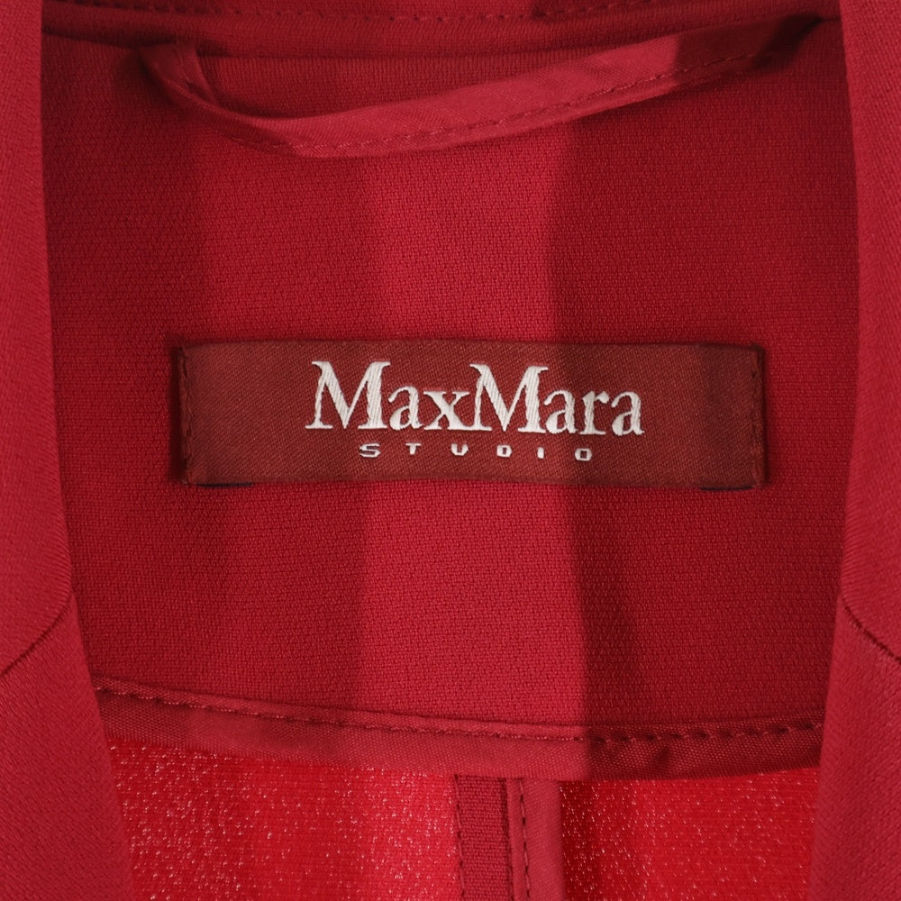 Max Mara(マックスマーラ) トリアセテート テーラードカラー ガウン ロング コート レッド レディース 612106976 07