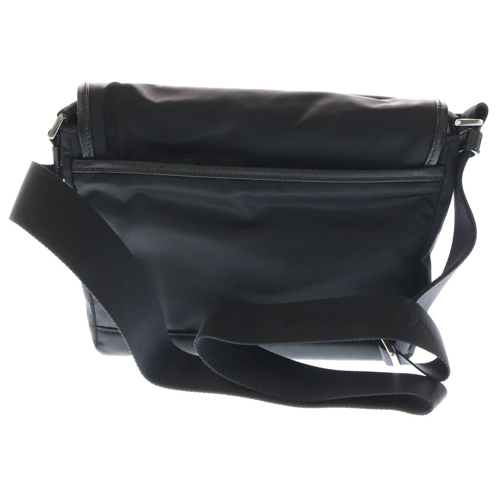 PRADA(プラダ) テスート リナイロン ショルダーバッグ ブラック ナイロン×レザー 2VD066 シルバー金具