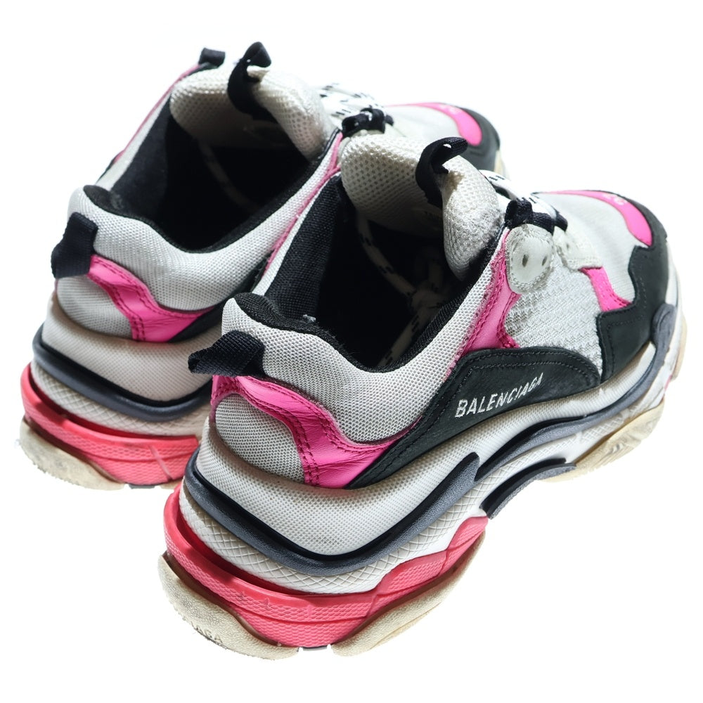BALENCIAGA(バレンシアガ) Triple S トリプル S レースアップローカットスニーカー 524039 ホワイト/ブラック/ピンク 37/24.5cm