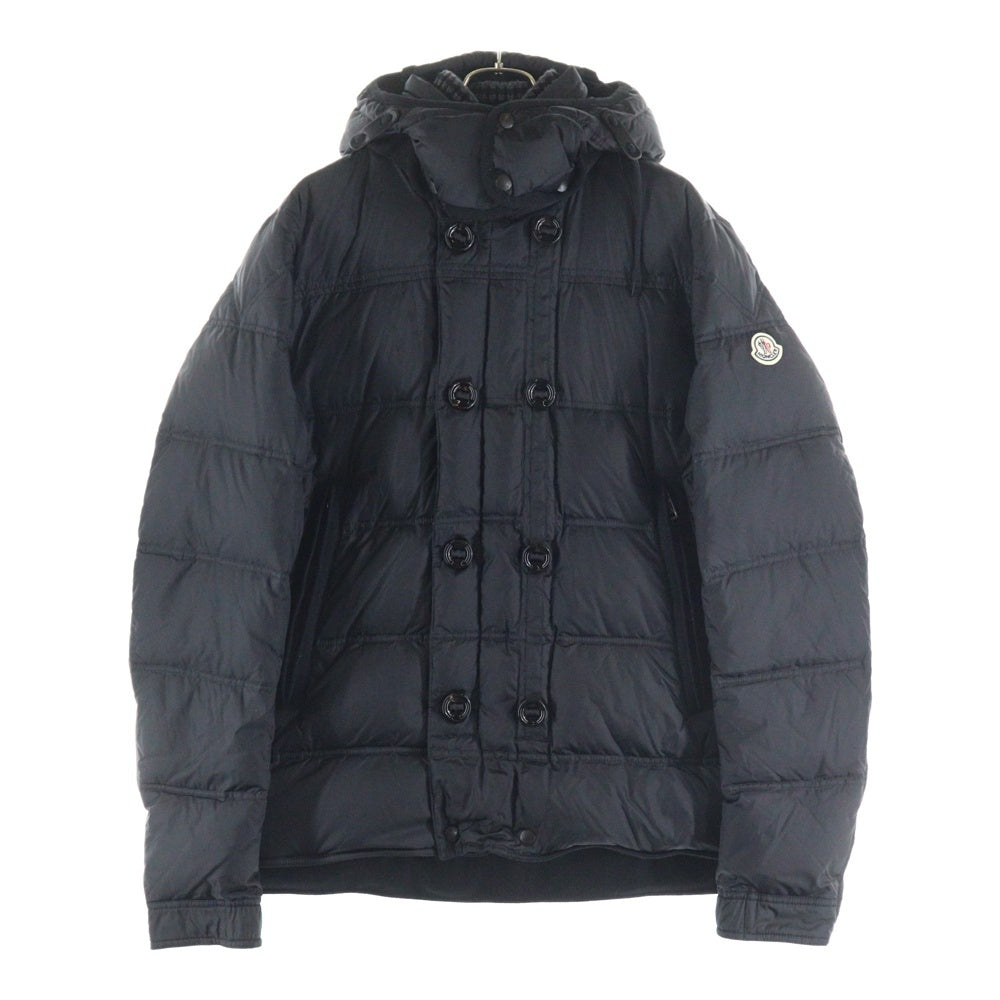 MONCLER(モンクレール) ALFRED アルフレッド ワッペンロゴ フーデッド ジップアップ ダウンジャケット ブラック 420914138385 53227