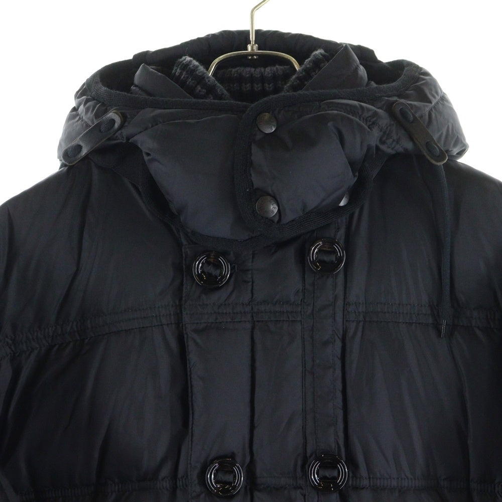 MONCLER(モンクレール) ALFRED アルフレッド ワッペンロゴ フーデッド ジップアップ ダウンジャケット ブラック 420914138385 53227