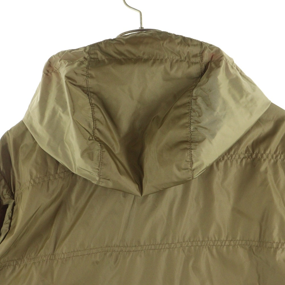 MONCLER(モンクレール) ALEXANDRE アレクサンドル ワッペンロゴ フーデッド ジップアップ ナイロン ロング ジャケット コート カーキ 1010924110850 54155