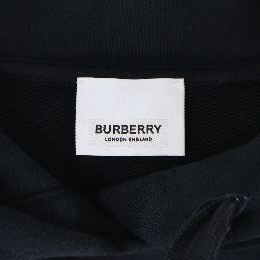 BURBERRY(バーバリー) ロゴプリント プルオーバースウェットパーカー フーディー ブラック レディース 8054386