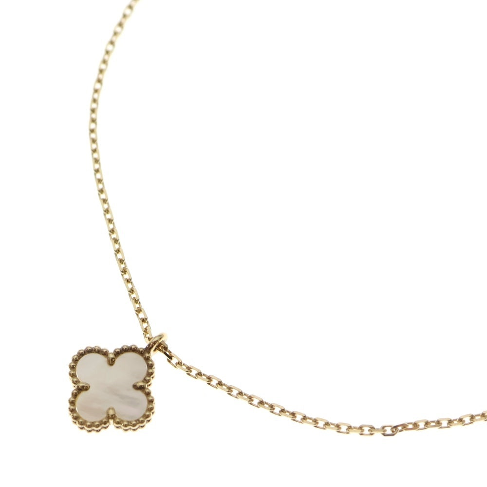Van Cleef & Arpels(ヴァンクリーフアンドアーペル) スウィートアルハンブラ マザーオブパール ネックレス イエローゴールド Au750YG VCARF69100 ジュエリー レディース