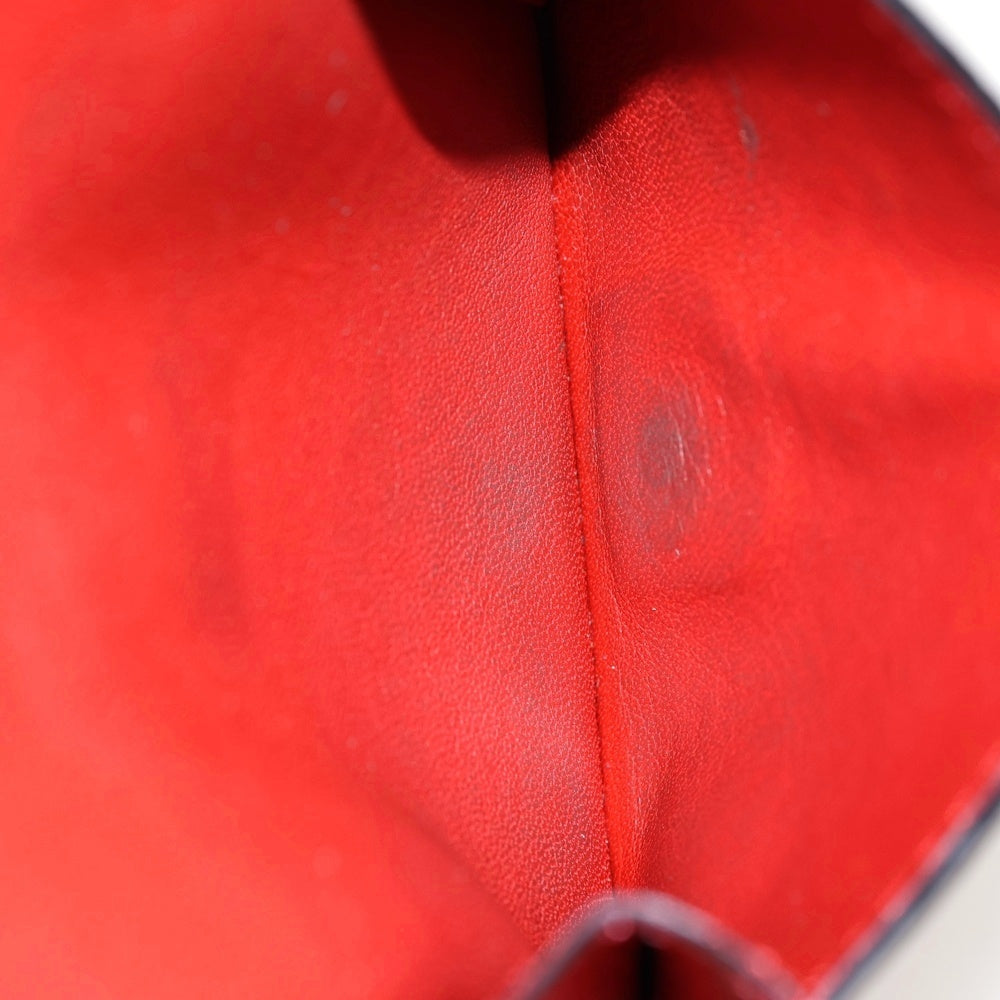 LOEWE(ロエベ) 三つ折り財布 バーティカル コンパクトウォレット 三つ折り財布 コインケース ピンク×ブラウン レザー シルバー金具