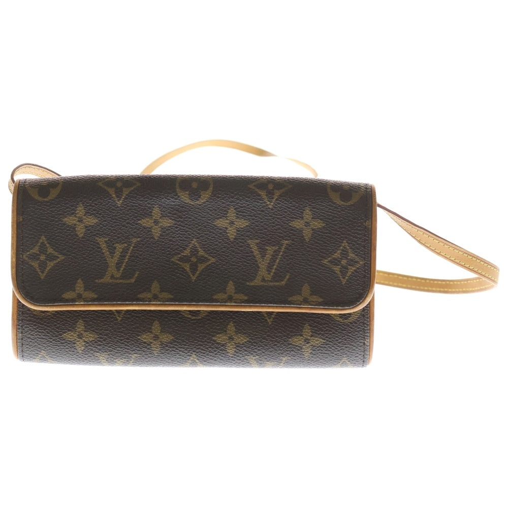 LOUIS VUITTON ルイヴィトン モノグラム ポシェットツインGM ショルダーバッグ ミニポシェット ブラウン PVC×レザー M51852 LOUIS VUITTON（ルイ・ヴィトン） モノグラム ポシェットツインGM
