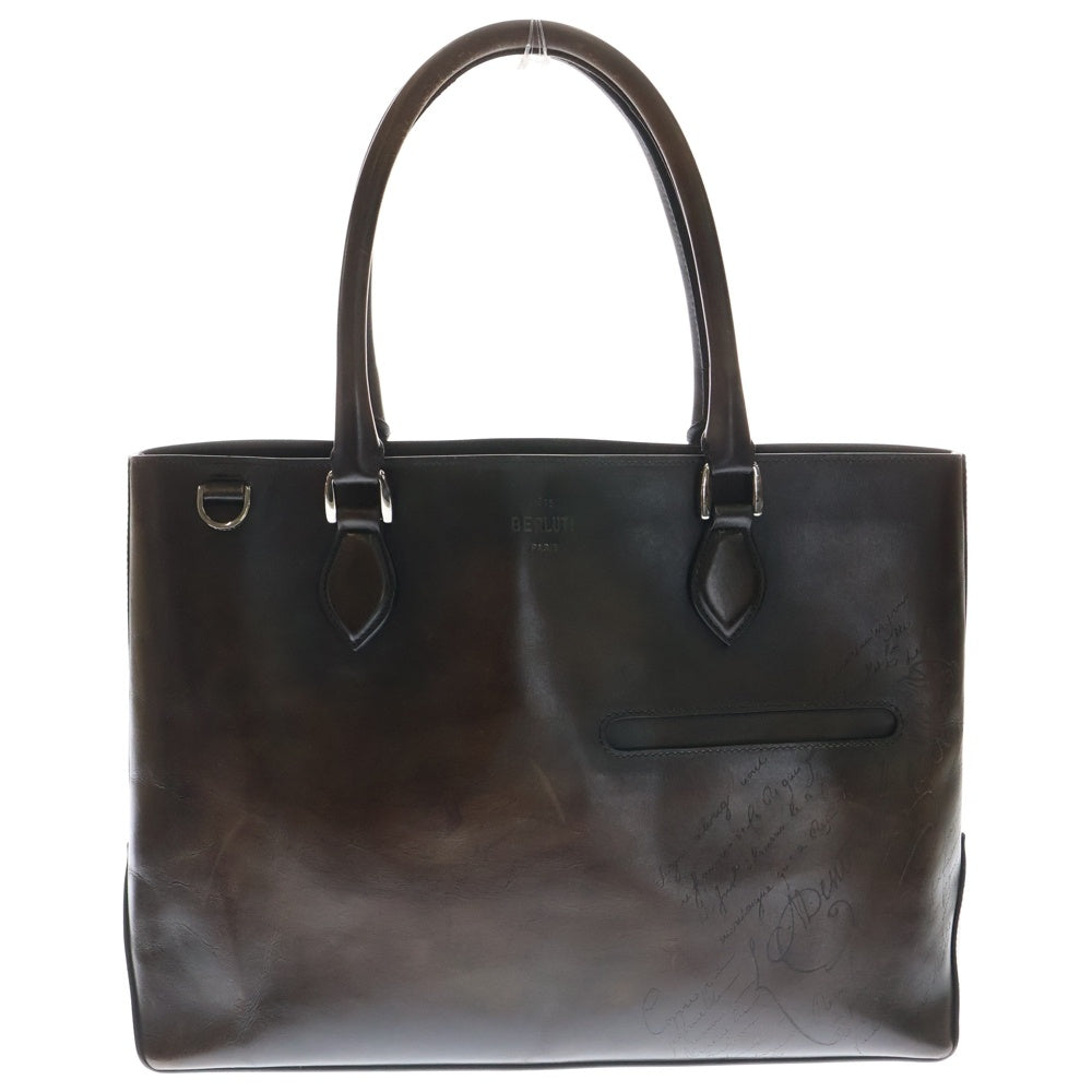 Berluti(ベルルッティ) トゥジュール カリグラフィ ヴェネチア トートバッグ ブラウン レザー