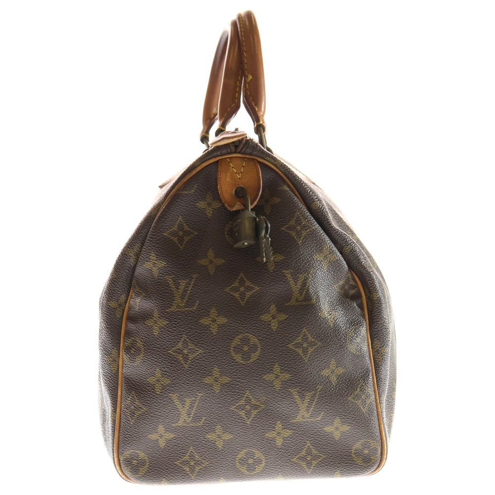 LOUIS VUITTON(ルイヴィトン) モノグラム スピーディ35 ミニボストンバッグ ハンドバッグ ブラウン レザー×PVC M41107 ゴールド金具 レディース