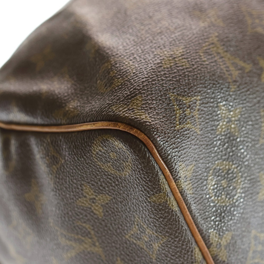 LOUIS VUITTON(ルイヴィトン) モノグラム スピーディ35 ミニボストンバッグ ハンドバッグ ブラウン レザー×PVC M41107 ゴールド金具 レディース