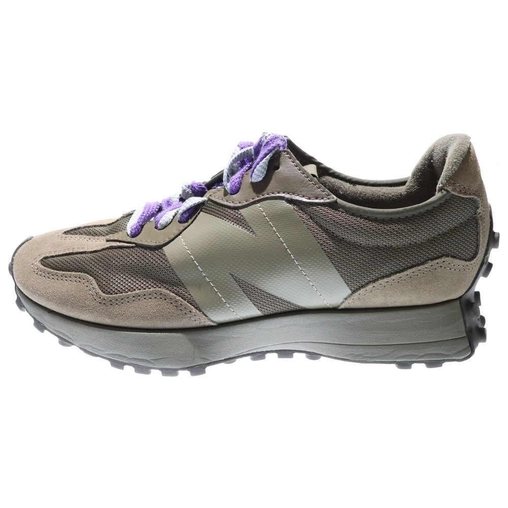 New Balance(ニューバランス) MS327SG メッシュ切り替え スエードレザー レースアップ ローカットシューズ スニーカー カーキ US9.5/27.5cm