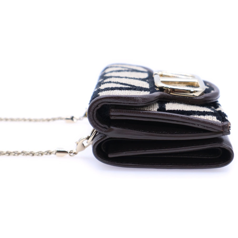 valentino garavan(ヴァレンティノガラヴァーニ) ロコ トワル イコノグラフ チェーンウォレット ブラウン×ベージュ 財布