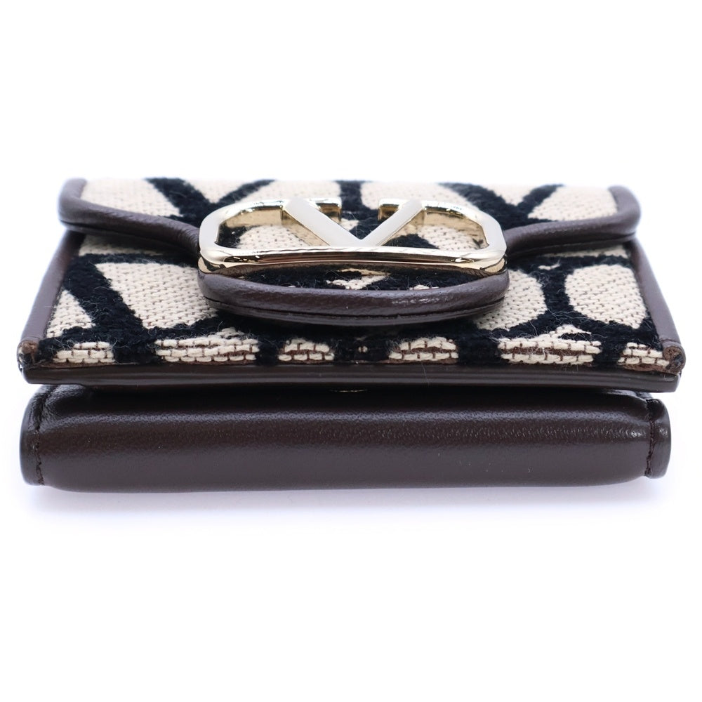 valentino garavan(ヴァレンティノガラヴァーニ) ロコ トワル イコノグラフ チェーンウォレット ブラウン×ベージュ 財布