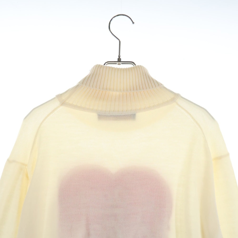 LOUIS VUITTON(ルイヴィトン) 22SS ×NIGO ニゴー インタルシア ハート ロゴジャガード タートルネック プルオーバー 長袖ニット セーター アイボリー RM221M ZLL HMN05W