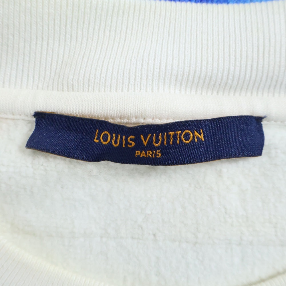 LOUIS VUITTON(ルイヴィトン) 21SS モノグラム ウォーターカラー 総柄プリント クルーネック プルオーバースウェットトレーナー マルチカラー ホワイト RM211V AU4 HLY02W