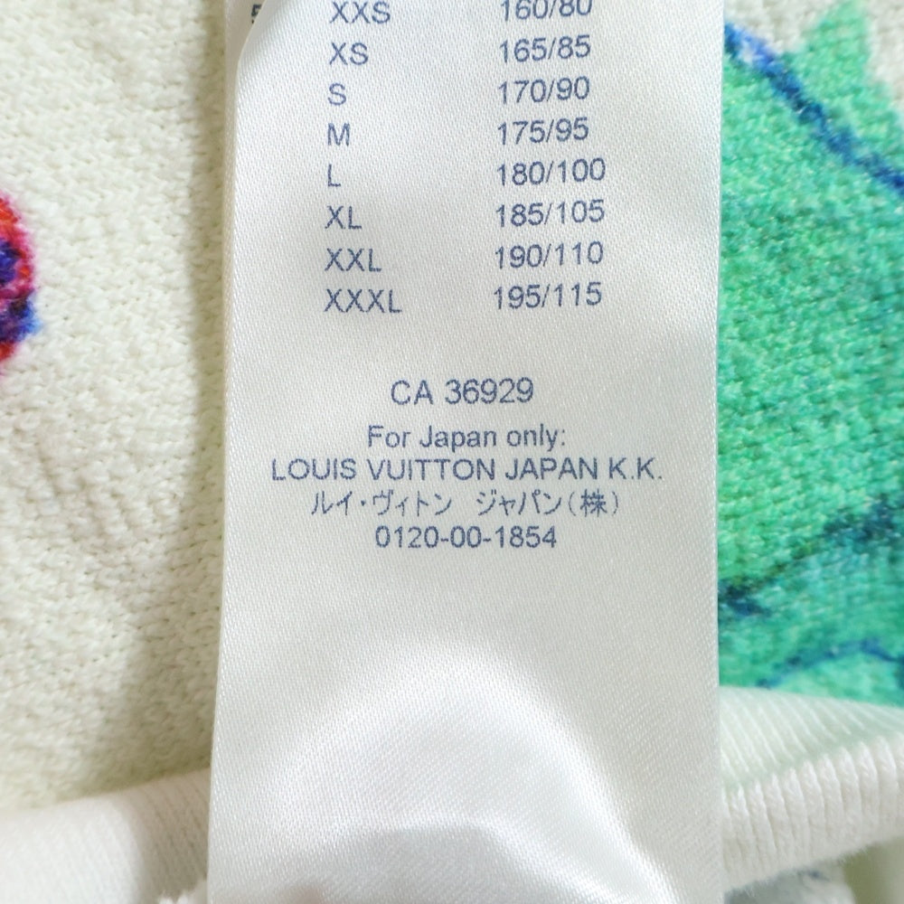 LOUIS VUITTON(ルイヴィトン) 21SS モノグラム ウォーターカラー 総柄プリント クルーネック プルオーバースウェットトレーナー マルチカラー ホワイト RM211V AU4 HLY02W