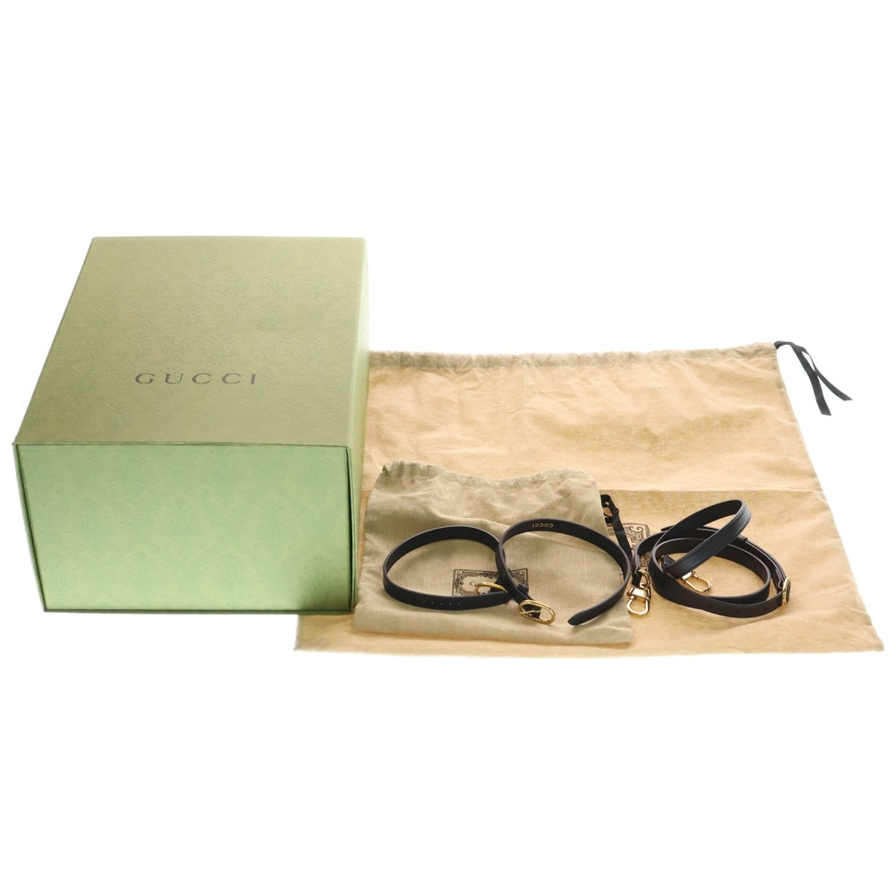 GUCCI(グッチ) ダイアナ バンブー ボストンバッグ 2WAY レザーハンドバッグ ショルダーバッグ ブラック 655663 レディース