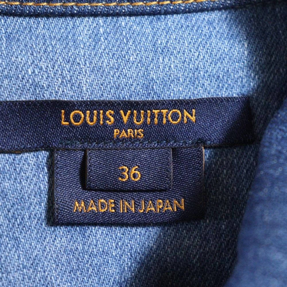 LOUIS VUITTON(ルイヴィトン) 19SS パッチワーク デニム トラッカージャケット インディゴ RW191W JWZ FGJA31 レディース