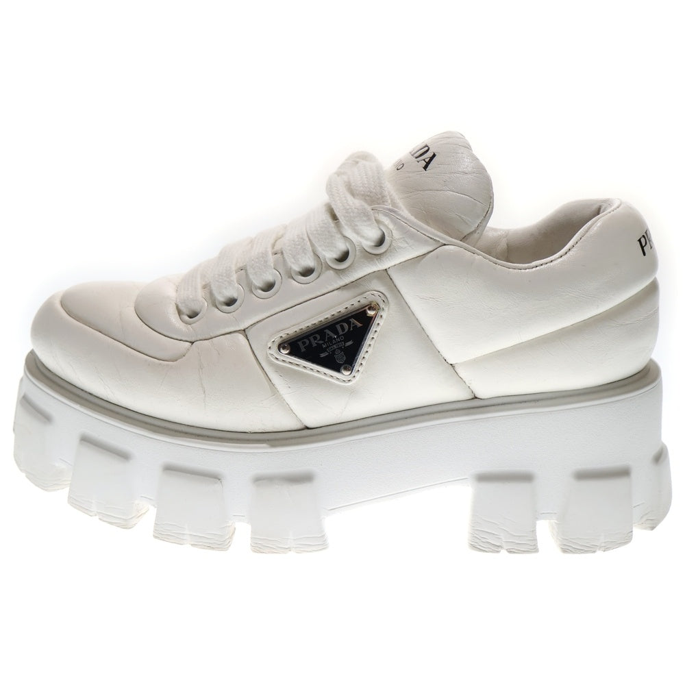 PRADA プラダ　モノリス　紐靴　28cm Prada モノリス レースアップ シューズ | ブラック | FARFETCH JP