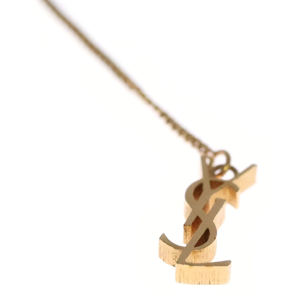 SAINT LAURENT PARIS(サンローランパリ) カサンドラ スレッダー イヤリング YSLロゴ メタル ピアス ゴールド GP 635450 レディース