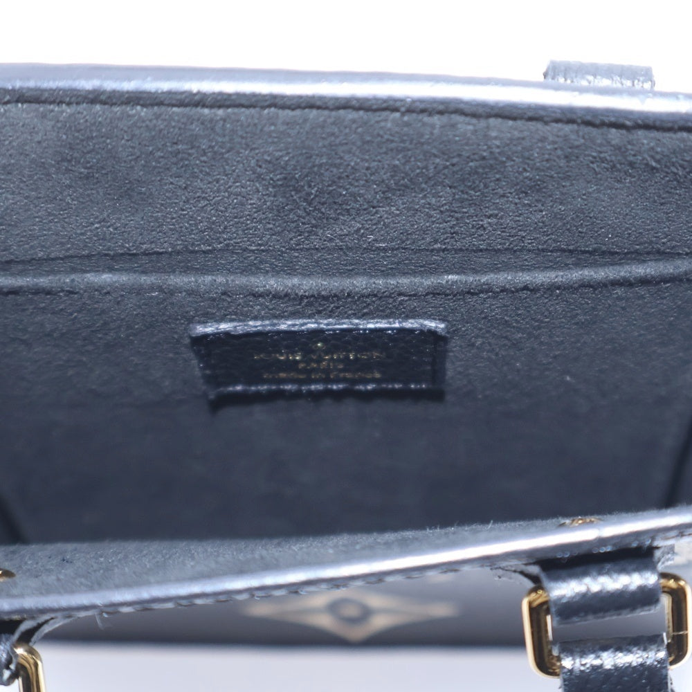 LOUIS VUITTON(ルイヴィトン) プティット サックプラ モノグラム アンプラント レザー 2WAY ハンド ショルダーバッグ ゴールド金具 ブラック M81416 レディース