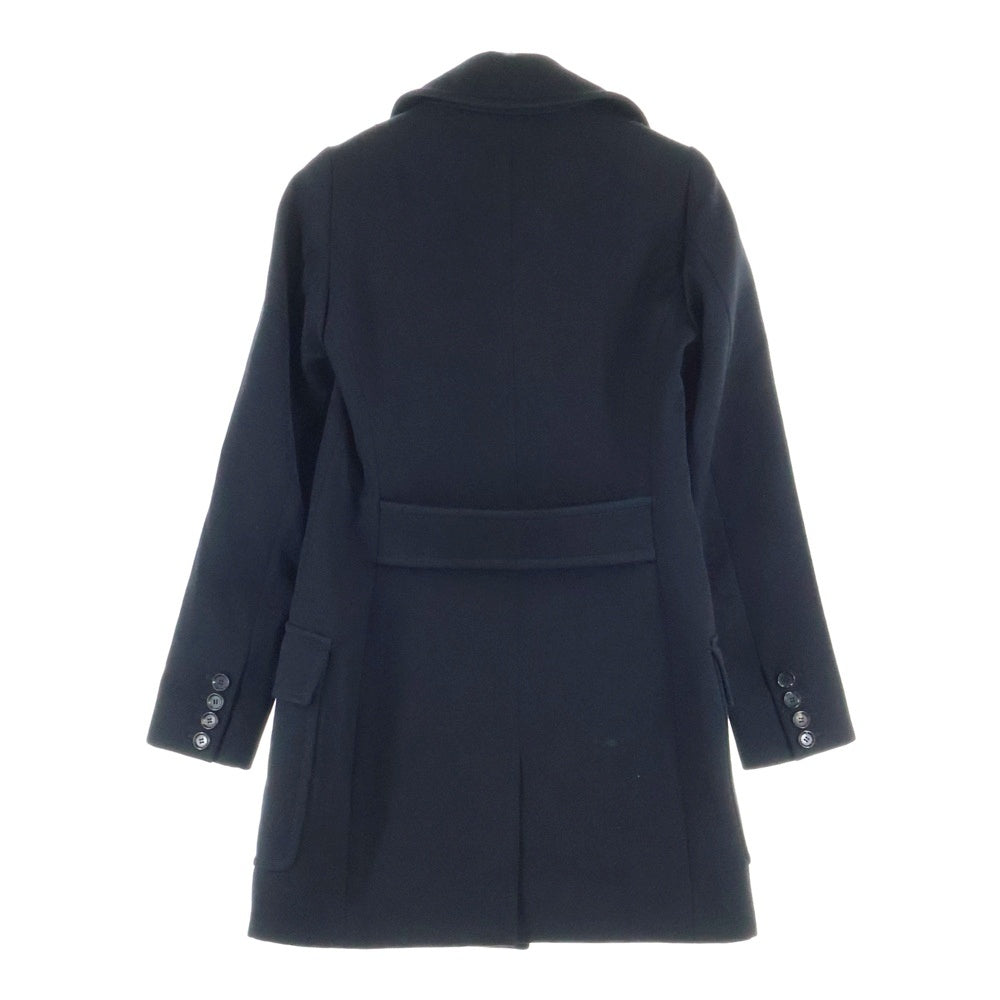 GUCCI(グッチ) 裏地インターロックG 総柄 ウール ダブルブレスト マルチポケット チェスターコート ブラック 162700 レディース