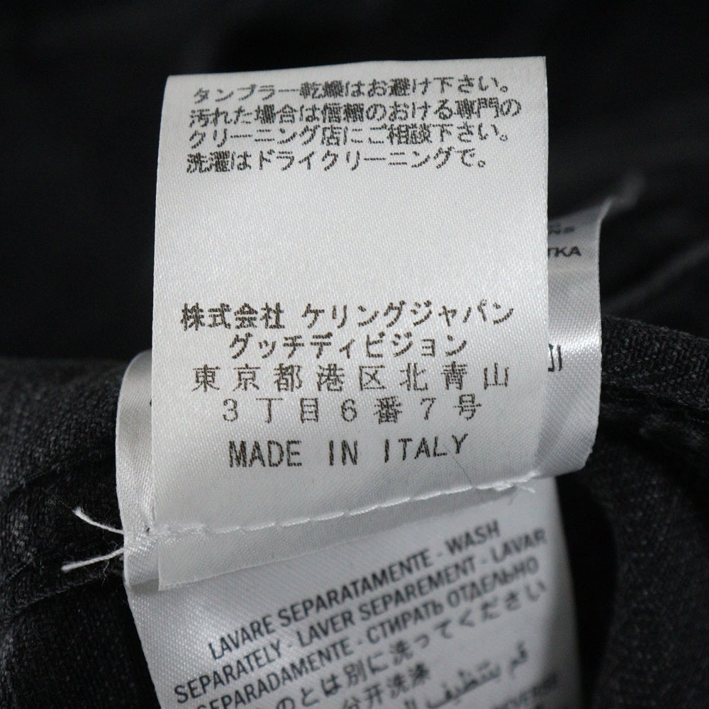 GUCCI(グッチ) 17SS ドラゴンバック刺繍 デニム トラッカージャケット ブラック 452549